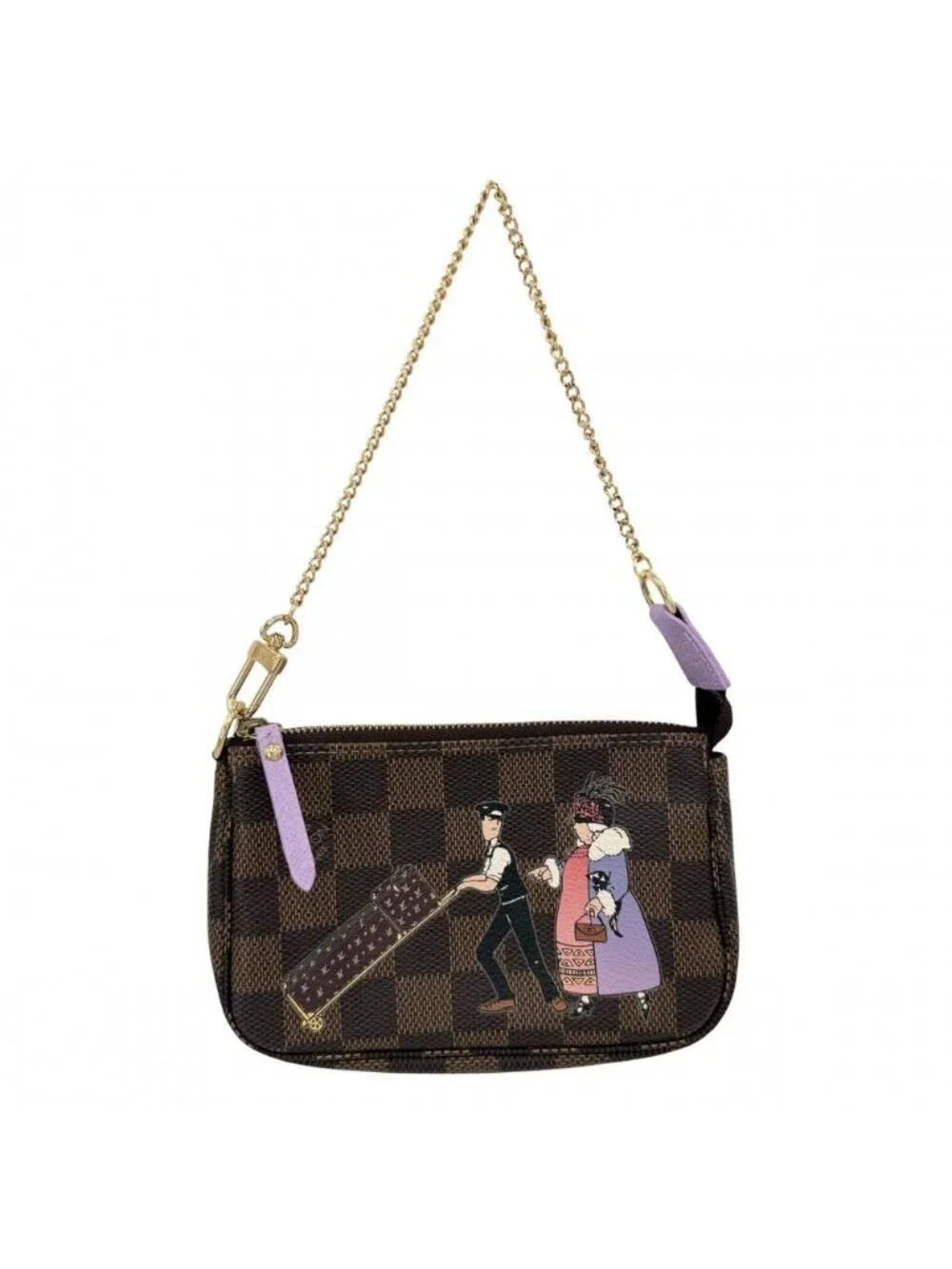 Louis Vuitton For Handbag Damier Mini Pochette Accessory Soir Illustre Sally